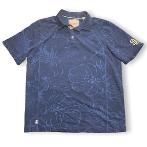 Tommy Bahama Baseball Polo Shirt San Diego Padres MLB Blue Floral Men's Medium